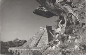 RPPC Postcard El Castillo Chichén Itzá Mexico