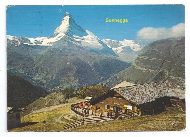 Zermatt Switzerland Sunnegga Restaurant Matterhorn 1974 4X6