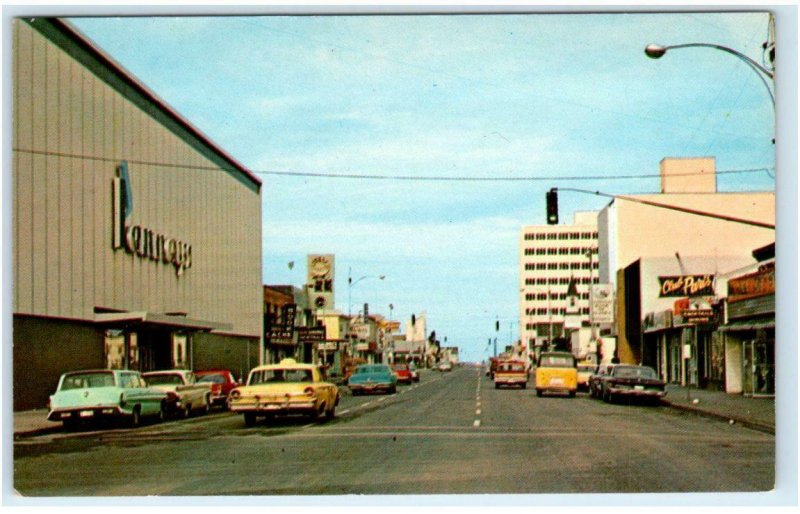 ANCHORAGE, AK Alaska ~ FIFTH STREET Scene Looking West c1960s Cars Postcard 