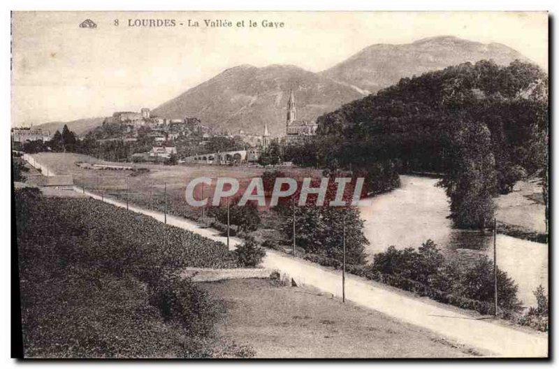 Old Postcard Lourdes And Gave The Vailee