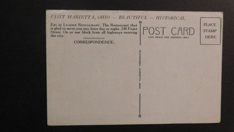 Mint USA Advertisement PostcardLeader Restaurant Marietta OH Come as You Are