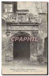 Postcard Barjols Old Door Ancient Old House Marquis Pontever