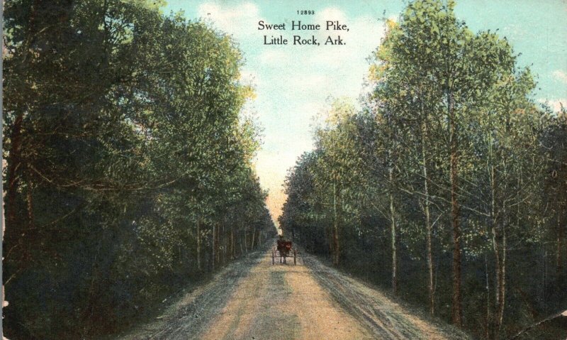 Vintage Postcard 1909 Sweet Home Pike Road Little Rock Arkansas AR