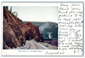 1905 Castle Gate Train Railroad Smokestacks Moffat Road Colorado CO Postcard