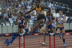 Janieve Russell Jamaica Athlete Olympic Games Hand Signed Photo