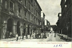 italy, CHIAVARI, Corso Garibaldi (1903) Postcard