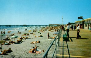 New Jersey Ocean City Boardwalk and Beach View