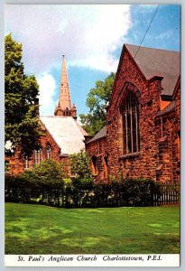 St Paul's Anglican Church, Charlottetown, Prince Edward Island, Chrome Postcard