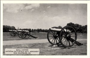 Small Cannon, Antietam Battlefield Nat'l Mon Sharpsburg MD Vintage Postcard P62