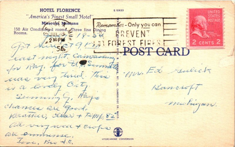 Hotel Florence,Missoula,MT BIN