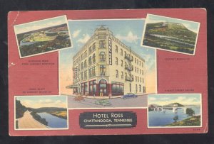 CHATTANOOGA TENNESSEE HOTEL ROSS MULTI VIEW LINEN ADVERTISING POSTCARD