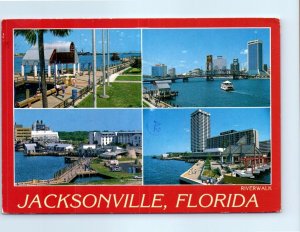 Postcard - Riverwalk - Jacksonville, Florida