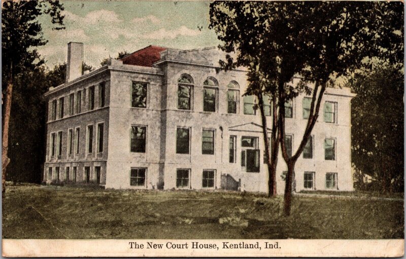 Postcard Court House in Kentland, Indiana