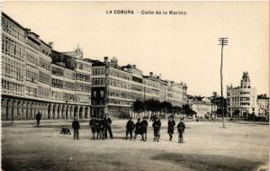 CPA Espagne La Coruna - Calle de la Marina (282539)