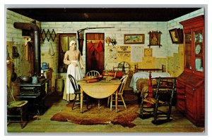 Kansas State Historical Society Topeka Kansas Postcard Sod House Interior