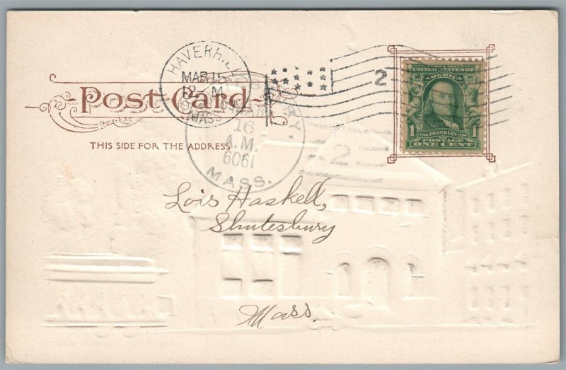 HAVERHILL MA POST OFFICE ANTIQUE POSTCARD