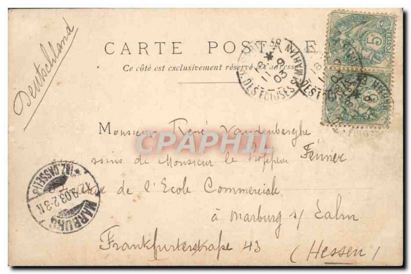 Old Postcard Paris Champs Elysees