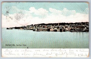 Harbor View, Belfast, Maine, Antique Hugh G Leighton Postcard