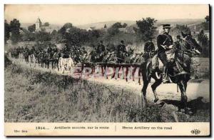 Postcard Old Army Artillery montee on the road