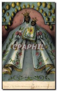 Postcard Old Lyon Miraculous Virgin of Our Lady of Fourviere