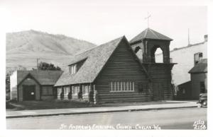 St Andrews Episcopal Church Chelan Wa Washington Ellis 2158 RPPC Postcard E9 