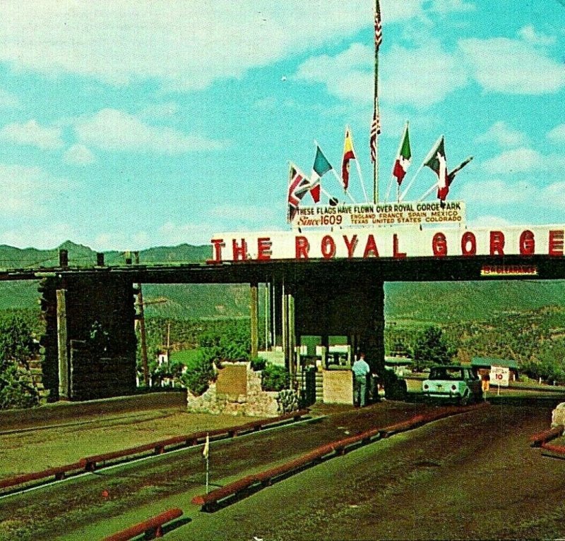 Royal Gorge Colorado CO Entrance Gate 1969 Vtg Chrome Postcard