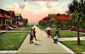 California Ocean Park Residence Street Scene 1911