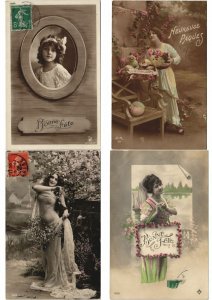 LADIES ROMANTIC GLAMOUR 1000 REAL PHOTO Vintage Postcards (Part 2.) (L2958)