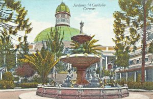 Caracas  Venezuela~Jardines Del Capitolio~1925 J M Chirinos TINT PHOTO POSTCARD