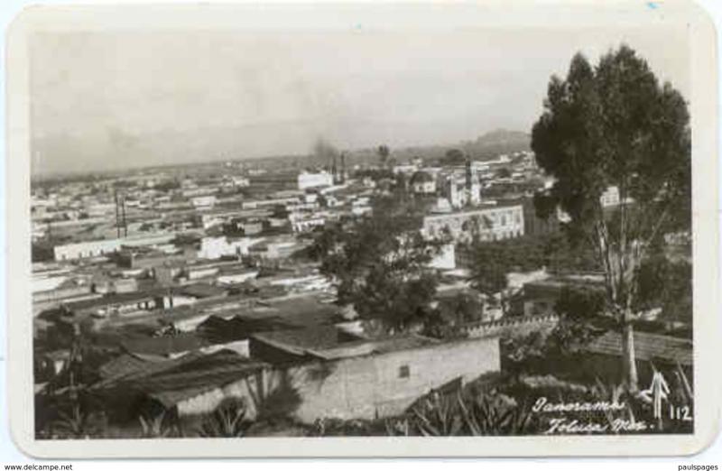 RPPC, Panorama, Toluca Mexico, Mailed ???? stamp has been removed along with can