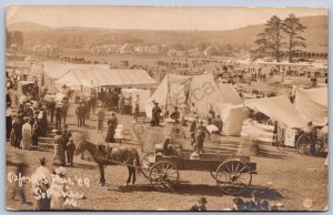 K45/ South Paris Maine RPPC Postcard c1910 Oxford County Fair Tents 164