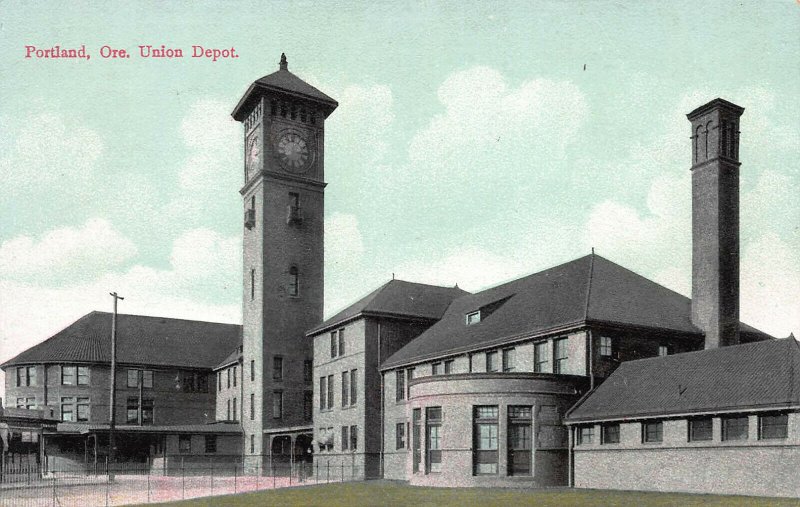 Union Depot, Portland, Oregon, Early Postcard, Unused