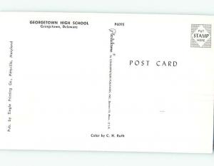 Unused Pre-1980 HIGH SCHOOL Georgetown Delaware DE L9808@