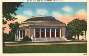 Vintage Postcard Bailey Hall Cornell University Building Ithaca New YorK NY