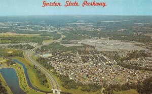 New Jersey NJ   GARDEN STATE PARKWAY  Bird's Eye View   Chrome Postcard