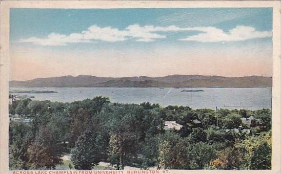 Vermont Burlington Across Lake Champlain From University