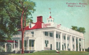 Vintage Postcard 1910's Washington's Mansion Mount Vernon Virginia VA