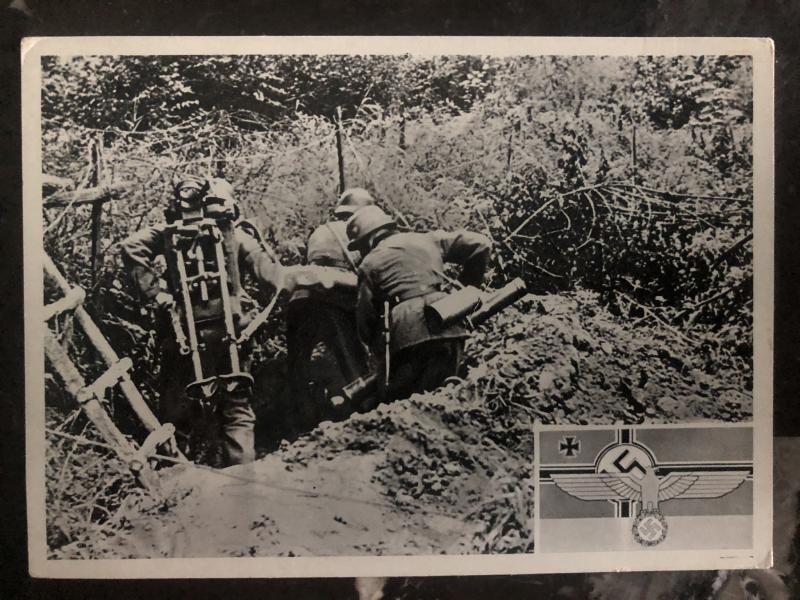 1941 Stettin Germany RPPC feldpost Postcard cover Wehrmacht forces mission