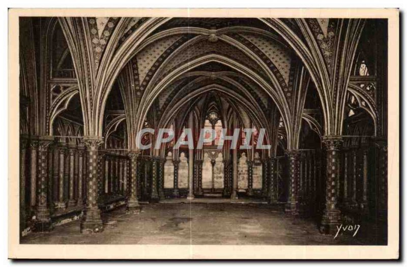 Old Postcard The Holy Chapel (Interior of Lower Chapel) Chapel holy inside (l...