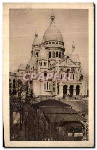 Old Postcard Paris Sacre Coeur in Montmartre