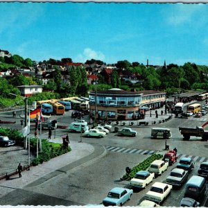 c1970s Flensburg, Germany Bus Terminal Street Scene Autos Architecture 4x6 M22