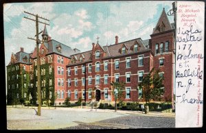 Vintage Postcard 1906 St. Michael's Hospital, Newark, New Jersey