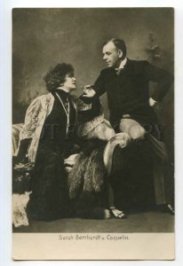 491553 Sarah BERNHARDT & COQUELIN French Theatre DRAMA Actor Actress STAGE PHOTO