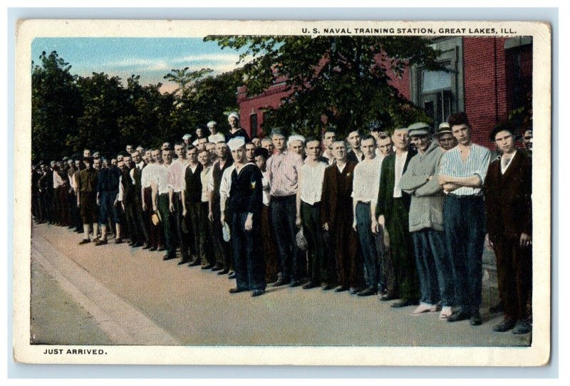 c1920's U.S Naval Training Station Great Lakes Illinois IL Vintage Postcard