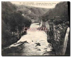 Old Postcard Bellegarde Gorges du Rhone Canon Cascades of Nant Poe and field ...