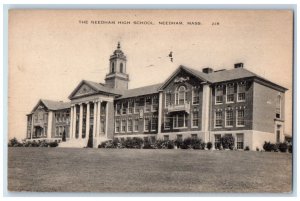 1946 The Needham High School Building Boston Massachusetts MA Vintage Postcard