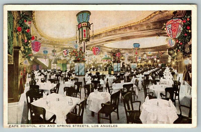 Los Angeles CaliforniaCafe Bristol InteriorJapanese Lanterns4th & Spring1915