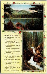 Poem For Montana By William Chelcie Striker Scenic Views Mountains Fall Postcard