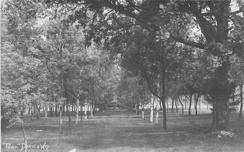 Childs Darien Wisconsin 1917 Park RPPC Photo Postcard 9850