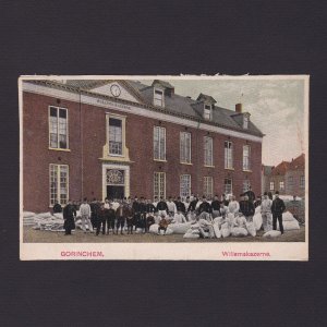 NETHERLANDS 1914, Postcard, Gorinchem, Willem's barracks, Used